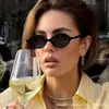 Marco de Gafas Ovalado Estilo Mismo que Zhang Yuanying Gafas de Nerd Marco Pequeño para Mujer Ojo de Gato Vintage Espejo Plano Anti-luz Azul