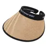 Sombrero de Sol Negro de Goma con Protección Solar de Ala Ancha para Mujer, Estilo Nuevo de Verano, Visera Plegable Versátil para Exteriores con Protección UV