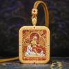 Colgante Thangka Xizang Pintado a Mano Amuleto de Buda Para Llevar Samantasaki Bodhisattva Cinco Maestros Ocho Deidad Patrona Colgante de Buda