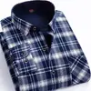 Camisas Cálidas Genuinas al por Mayor para Hombres de Mediana Edad en Otoño e Invierno, Ropa de Papá Holgada y sin Planchar, Camisas de Terciopelo Engrosadas de una Sola Pieza