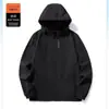 Chaqueta de montaña para hombre, talla grande, tres en uno, corte holgado, cortavientos, impermeable, con protección solar
