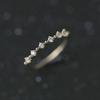 Nalan S925 prata esterlina luz talão linha anel de diamante Coreano moda viajante ins vento nicho mão jóias R01962