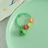 Llavero de campana colorido estilo Ins con cuentas de letras en inglés, accesorio para manualidades, colgante fresco y simple
