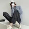 Pantalones Jogger de Verano Finos Casuales Sueltos Adelgazantes de Cintura Alta Estilo Linterna para Mujer Talla Grande 100 kg