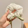 Lenço Quadrado com Laço, Elástico de Cabelo Doce com Renda, Borda de Renda, Faixa de Cabelo de Alto Padrão Estilo Preguiçoso para Meninas, Tamanho Extra Grande