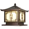 Luminária de Coluna Solar Lâmpada de Coluna para Portão de Pátio de Villa Lâmpada de Coluna para Cerca ao Ar Livre Lâmpada de Coluna Paisagística à Prova d'Água para Exterior