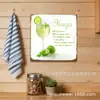 Paneles decorativos personalizables para espacio de comedor de verano, arte de pared cuadrado de 20/30 cm, pinturas de hierro, decoración del hogar estilo natural