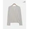 Em estoque estilo outono ins coreano gola Henry temperamento preguiçoso botão de concha manga longa suéter de tricô feminino manga longa blusa básica