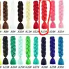 Tendencia Cuerda de Color para Rastas de Seda de Alta Temperatura Trenza de Cabello de un Solo Color Peluca de Rastas Trenzas Jumbo para Niños Cabello