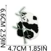 Patche Bordado Temático de Panda de Desenho Animado Flor Vermelha Panda Patche Bordado Computadorizado para Roupas, Bolsas, Decoração, Crachá Bordado para Toalha
