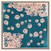 Lenço de Cabeça Feminino 90cm Primavera Novo Vintage Liso Rosa Lenço Decorativo Grande Quadrado Xale Lenço de Proteção Solar
