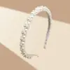 Amazon Transfronterizo Diadema de Perlas de Lujo para Mujer Diadema Delgada con Bordes de Perlas Pasador de Perlas Hecho a Mano Celebridad Accesorios para el Cabello