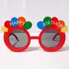 Gafas de Foto para Fiesta de Cumpleaños Decoración de Girasol de Dibujos Animados para Niños Accesorios Divertidos Juguete Lindo