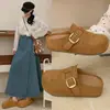 Mules para mujer estilo Birkenstock de plataforma gruesa para aumentar la altura, sandalias sin cordones para uso en exteriores, modelo de venta caliente nuevo primavera-verano 2026