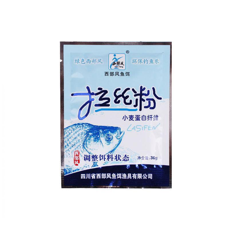 西部风小麦蛋白纤维袋装瓶装中长丝短丝250g拉丝粉拉饵添加剂