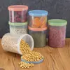 Caja de Almacenamiento de Alimentos de Cocina Transparente Tarro para Cereales y Granos Sellado Tarro de Almacenamiento Cubo de Arroz Tarro de Almacenamiento Almacenamiento de Plástico