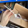 Cuchara para Cubiertos de Acero Inoxidable 304 con Patrón Martillado, Alto Valor Estético, Adecuada para Uso Doméstico, Comedor, Té de la Tarde, Pastel y Postre, Venta al por Mayor