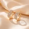 Pendientes de Aleación de Cobre Xuping Chapados en Color Oro de 18K con Circonita Artificial para Mujer, Clips para Orejas Estilo Europeo y Americano, Venta al por Mayor Transfronteriza de Comercio Exterior en Stock