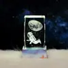 Luz de noche de delfín y medusa tallada en 3D transfronteriza, iluminación ambiental LED, adorno de escritorio, regalo de cumpleaños para niñas
