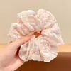 Scrunchie de Bolinhas de Alto Padrão Estilo Francês, Elástico de Renda Versátil para Mulheres, Adequado para Penteados de Coque, Acessório de Cabelo