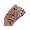 Gravata de Algodão Estampada Moderna para Homens e Mulheres 6cm Tendência Amarrada à Mão Padrinhos e Noivo Casamento Gravata Estreita Formal Estilo Britânico