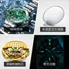 Reloj Marca Weibaolong Modelo Nuevo con 8 Diamantes Reales, Reloj Mecánico Multifuncional Totalmente Automático, Reloj para Hombre Resistente al Agua
