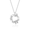 Colar de Prata Esterlina S925, Estilo Luxo Leve, Design de Nicho, Corrente Clavicular Guirlanda de Borboletas, Joias de Corrente de Pescoço Floral Feminina de Alta Qualidade