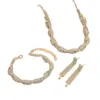 Set de Collar Completo de Diamantes Nuevo Diseño Europeo y Americano Gargantilla de Lujo Pendientes Set de Novia para Boda Temperamento Venta al por Mayor