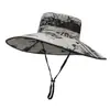 Sombrero de Sol Chal de Ala Ancha de Verano para Hombres, Protección Solar para Exteriores, Sombrero para Montañismo y Pesca, Sombrero de Pescador Coreano Casual Impermeable de Secado Rápido