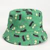 Sombrero de Pescador de Dibujos Animados Sombrero de Cubeta Estampado con Patrón de Personaje de Cómic Japonés y Coreano para Mujer Transfronterizo de Doble Cara Sombrero de Sol para Estudiante