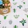 Mantel de Lino Transparente con Estampado de Frutas Piña Liberador de Arena Funda de Almohada Fondo de Tela de Imitación de Lino