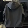 Chaqueta con capucha de estilo europeo nuevo para otoño, elegante y versátil, cortavientos casual negro europeo simple y moderno