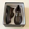 Mocassins de Couro Genuíno para Mulheres, Forrados com Lã, Novo Estilo Primavera 2026, Sapatos Pequenos de Couro Estilo Britânico, Sapatos Mary Jane com Plataforma e Solado Grosso