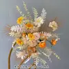 Nuevo arreglo floral de boda de gran formato, flor de seda, producto terminado, arreglo floral de eucalipto, guía de pasarela, arte floral de boda