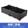 Macetas para Caja de Plantas para Balcón de Casa, Maceteros Rectangulares de Plástico para Verduras, Macetas Extra Grandes Verdes para Jardinería de Plantas y Flores, Estilo de Escritorio