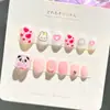 Pegatinas para Uñas Infantiles, Pegatinas para Uñas, Pegatinas Completas para Manicura, Uñas Portátiles, Uñas de Dedo de Dibujos Animados con Diamantes, Uñas Postizas, Uñas Terminadas