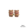 Acessórios de resina de urso animal coloridos de desenho animado para DIY manual, cola de creme, capa de celular e materiais para fivela de sapato