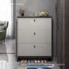 Armário para sapatos ultrafino estilo italiano para entrada de casa, grande capacidade para espaços pequenos, armário de entrada simples e moderno, sapateira de armazenamento