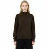 Comercio Electrónico Transfronterizo de Amazon Marca de Moda MAX Auténtico Mismo Estilo Color Sólido Cuello Medio Cuello Redondo Corte Holgado Suéter Tejido Mujer