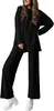 Comercio exterior transfronterizo Amazon Europeo y Americano 2026 ropa de mujer cómoda y elegante, cuello redondo holgada manga larga elástica pantalones largos ropa de estar