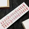Puntas para Uñas Artísticas Ojo de Gato Anchas de Gota de Agua 3D Tiras Pre-hechas 30 Piezas Uñas Usables de Tamaño Directo de Fábrica Personalización