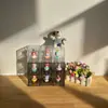 Soporte de Exhibición de Almacenamiento de Caja Ciega Hecho a Mano Muñeca Muñeca Bubble Mart Escritorio Transparente DIY Montaje de Caja de Exhibición