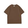260g fio duplo grande gota ombro super cool penteado algodão pesado solto camiseta masculina verão espessado respirável pescoço redondo manga curta