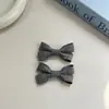 Horquilla de lazo de tela de doble capa, horquilla linda para niña pequeña, flequillo con lazo dulce, clip doble, accesorios para el pelo lateral