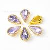 Venta al por mayor de fábrica 8*13mm gota de agua larga garra encaje dorado garra taladro garra cadena tocado DIY accesorios para el cabello accesorios para zapatos