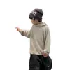 Sudadera con Capucha para Niños 2026 Otoño/Invierno Nuevo Estilo Engrosada Elegante de Manga Larga para Niños Prenda Base Superior Ropa de Invierno para Niños Top