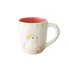 Caneca de Cerâmica Coelho 3D com Relevo Floral, Estilo Ins Nórdico para Café da Manhã e Leite, Fornecimento Direto do Fabricante para Comércio Transfronteiriço