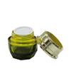 Spot de fábrica botella de vidrio para cosméticos de alta calidad botella de color cambiante gradual de amarillo a verde botella con atomizador botella de perfume botella para crema