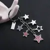 Nuevo llavero de pentagrama con incrustaciones de diamantes, dulce accesorio de estrella para mochila, colgante para bolso, adorno de llavero para coche