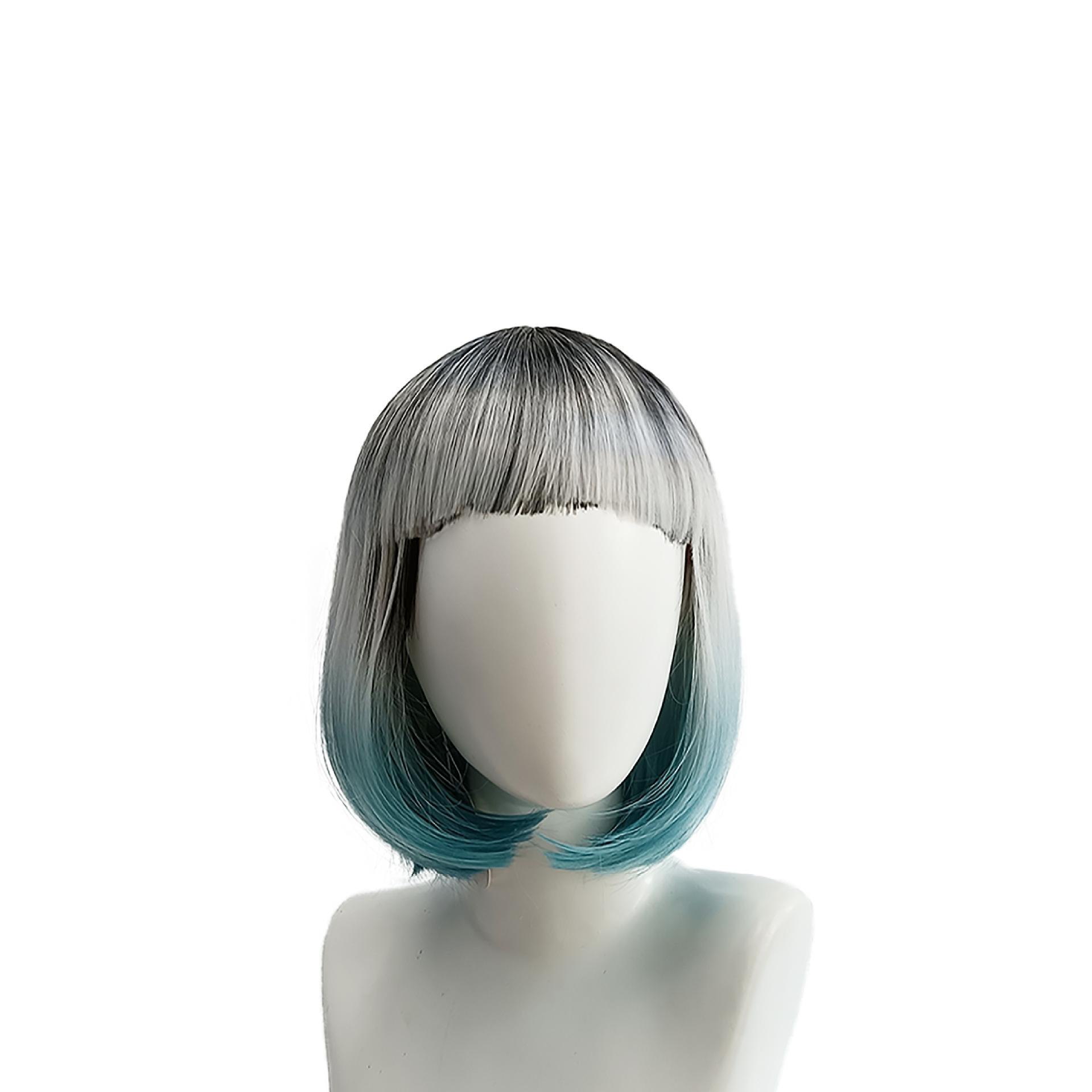 假发女波波头bobo头短发混色渐变假发头套彩色化纤